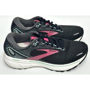 Brooks Ghost 14 Running Shoes Black/Pink Womens Size 6.5 Wide *no Insoles READ
